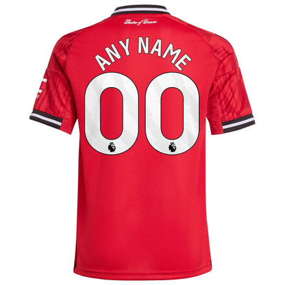 Manchester United adidas Youth Home 2025/26 Custom Replica Jersey - Red