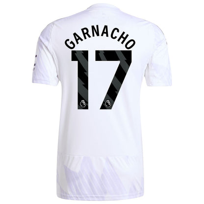 Alejandro Garnacho Manchester United adidas 2025/26 Away Replica Player Jersey - White
