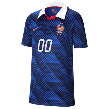 France National Team Nike Youth 2026 Home Stadium Replica Custom Jersey - Blue