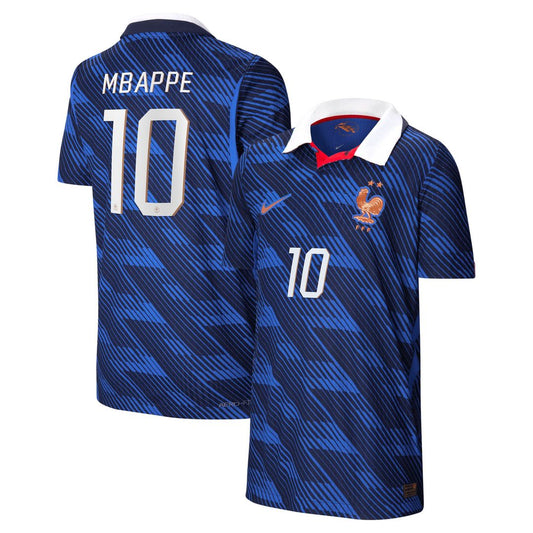 Kylian Mbappé France National Team Nike Youth 2026 Home Match Authentic Jersey - Blue