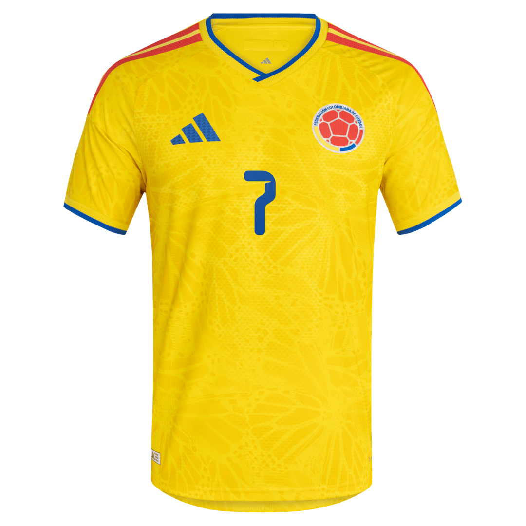 Luis Diaz Colombia National Team adidas 2026 Home Authentic Jersey - Yellow