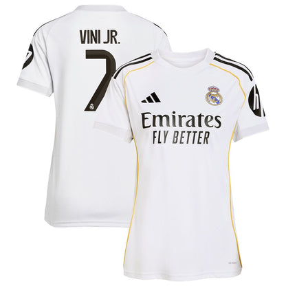 Vini Jr. Real Madrid adidas Women's 2025/26 Home Replica Jersey - White