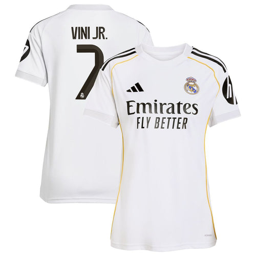 Vini Jr. Real Madrid adidas Women's 2025/26 Home Replica Jersey - White