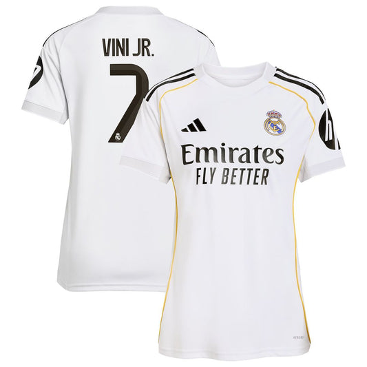 Vini Jr. Real Madrid adidas Women's 2025/26 Home Replica Jersey - White
