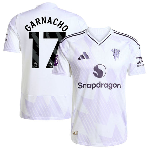 Alejandro Garnacho Manchester United adidas 2025/26 Away Authentic Player Jersey - White