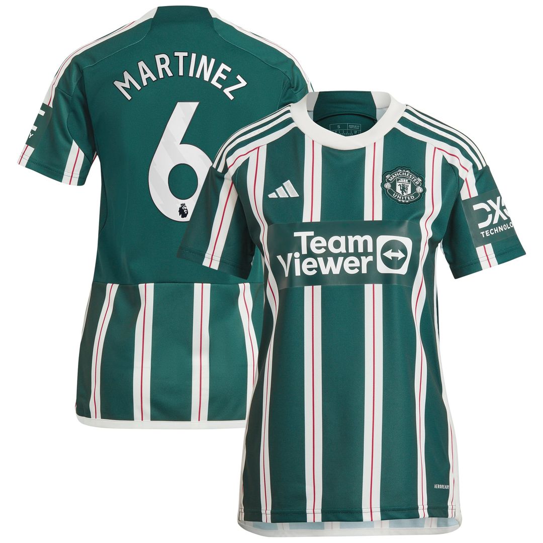 Lisandro Martínez Manchester United adidas Women's 2023/24 Away Replica Player Jersey - Green