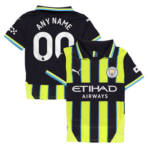 Manchester City Puma Youth 2024/25 Away Replica Custom Jersey - Navy