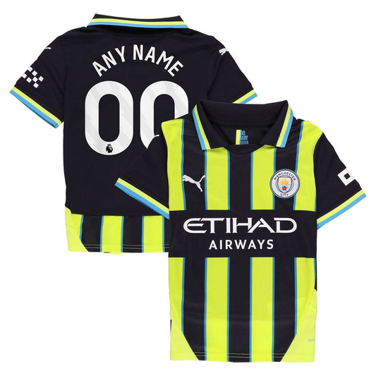Manchester City Puma Youth 2024/25 Away Replica Custom Jersey - Navy
