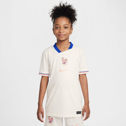 France Women's National Team Nike Youth 2025/26 Away Replica Jersey - Cream