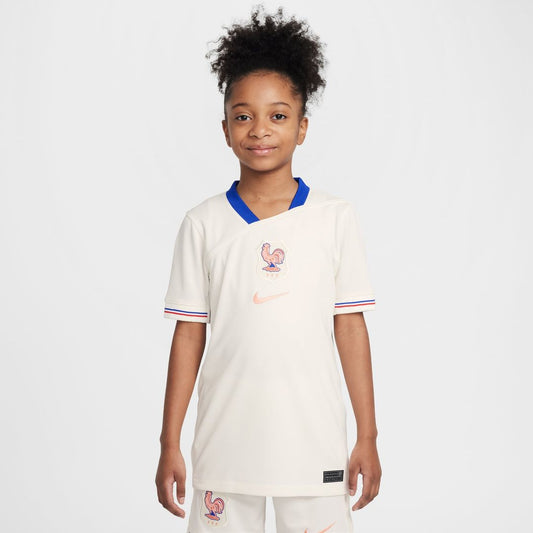 France Women's National Team Nike Youth 2025/26 Away Replica Jersey - Cream