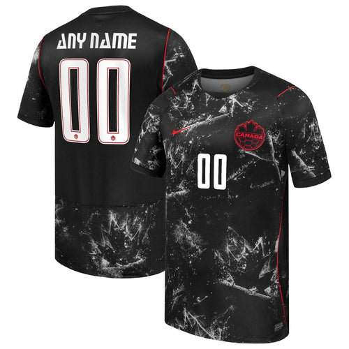 Canada Soccer Nike 2026 Away Stadium Replica Custom Jersey - Black