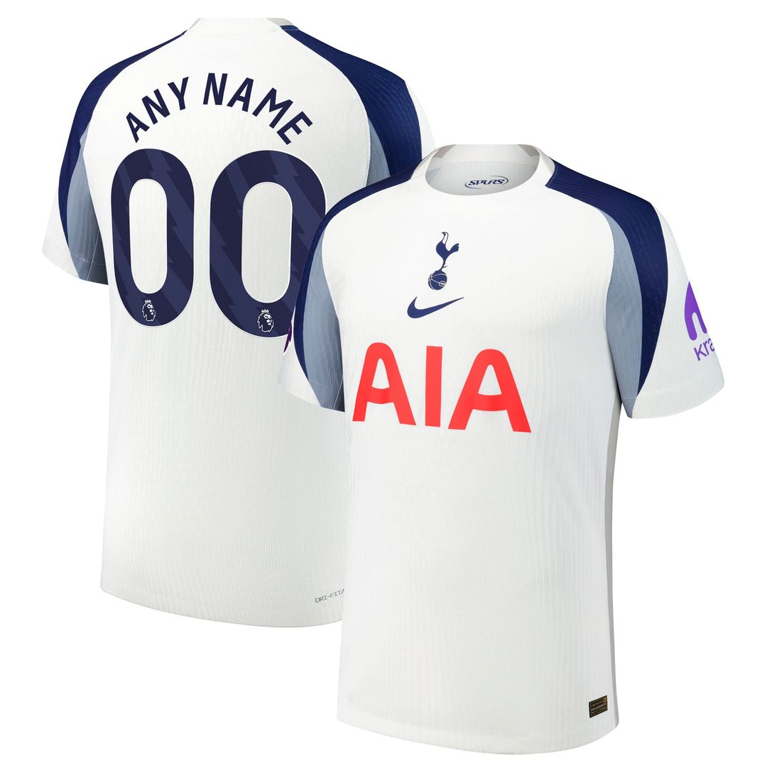 Tottenham Hotspur Nike 2025/26 Home Authentic Custom Jersey - White