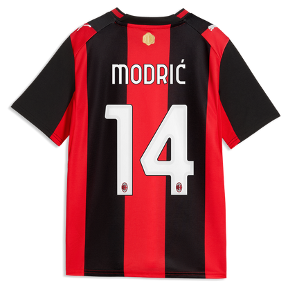 Luka Modrić AC Milan Puma Youth 2026/27 Home Replica Jersey - Black/Red