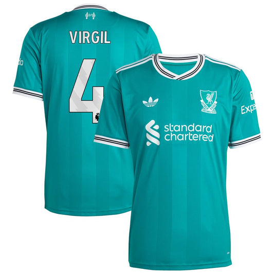 Virgil van Dijk Liverpool adidas 2025/26 Third Replica Player Jersey - Green