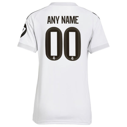 Real Madrid adidas Women's 2025/26 Home Replica Custom Jersey - White
