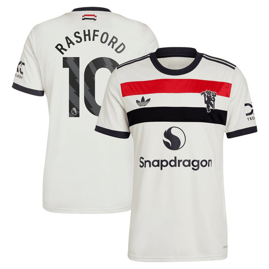 Marcus Rashford Manchester United adidas Originals  2024/25 Third Replica Jersey - Cream