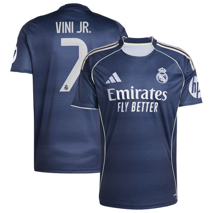 Vini Jr. Real Madrid adidas 2025/26 Away Replica Player Jersey - Blue