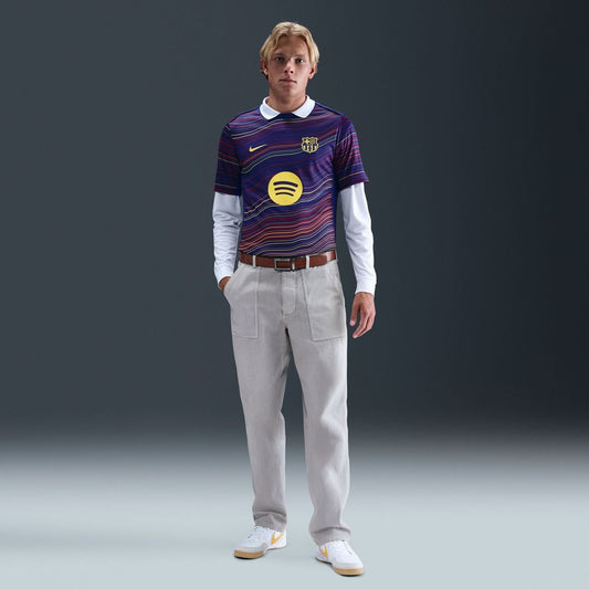 Barcelona Nike Home 2025/26 Academy Pro Pre-Match Top - Navy