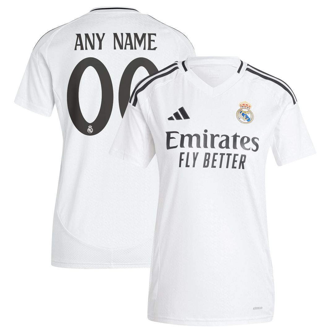 Real Madrid adidas Originals Women's 2024/25 Third Replica Custom Jersey - Charcoal