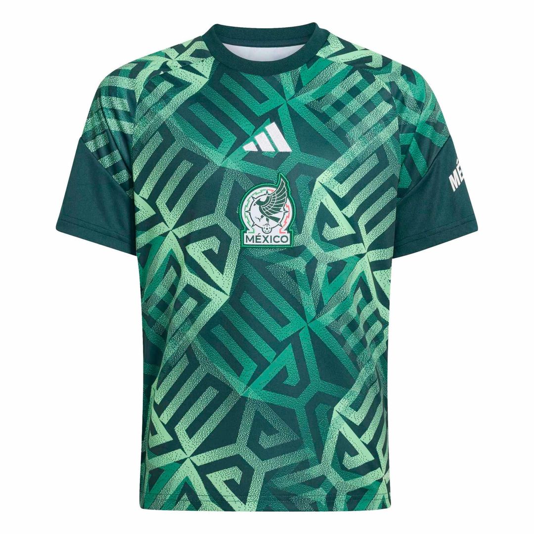 Mexico National Team adidas Youth 2026 Pre-Match Top - Green