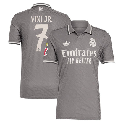 Vini Jr. Real Madrid adidas Originals 2024/25 Third Authentic Player Jersey - Charcoal
