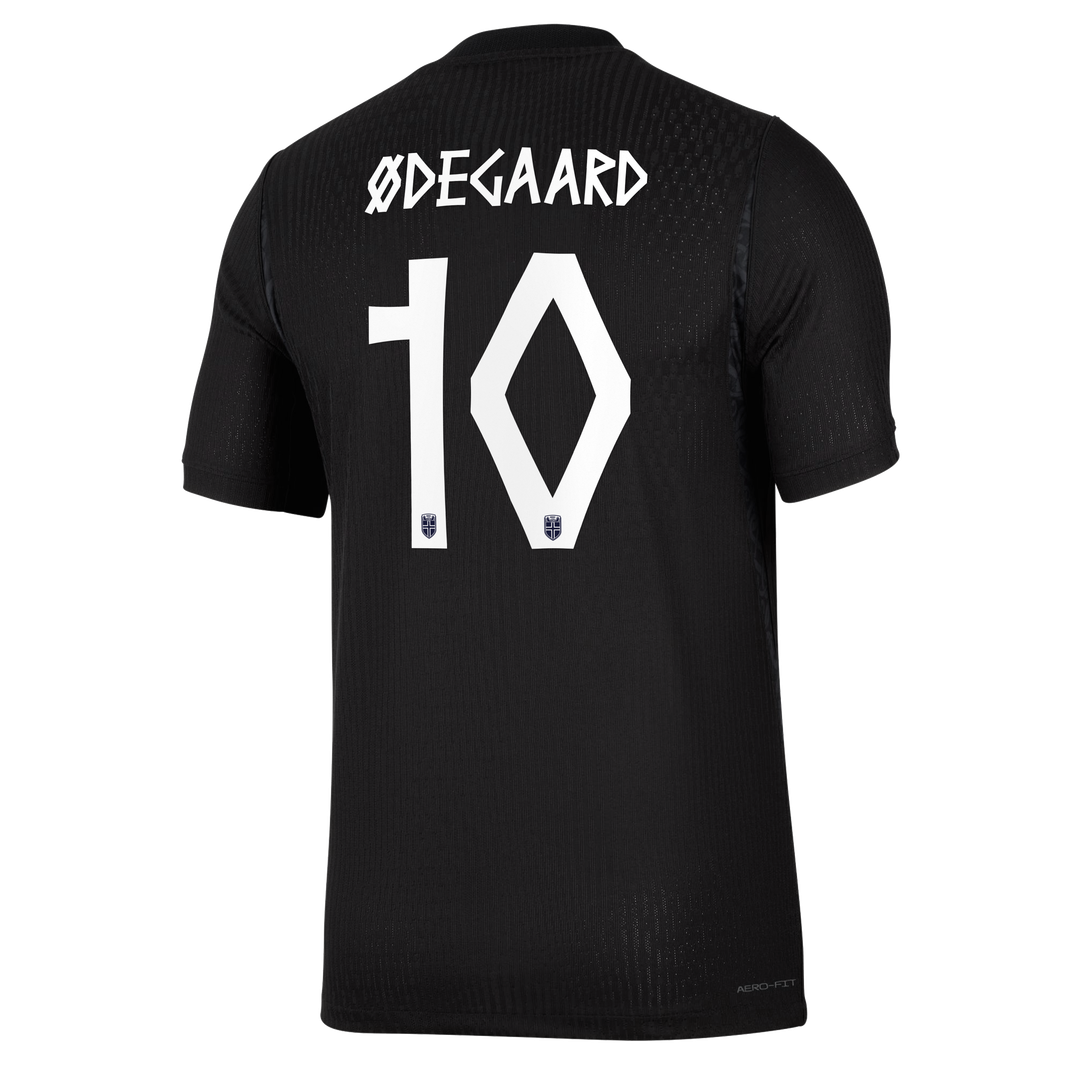 Martin Ødegaard Norway National Team Nike 2026 Away Match Authentic Jersey - Black