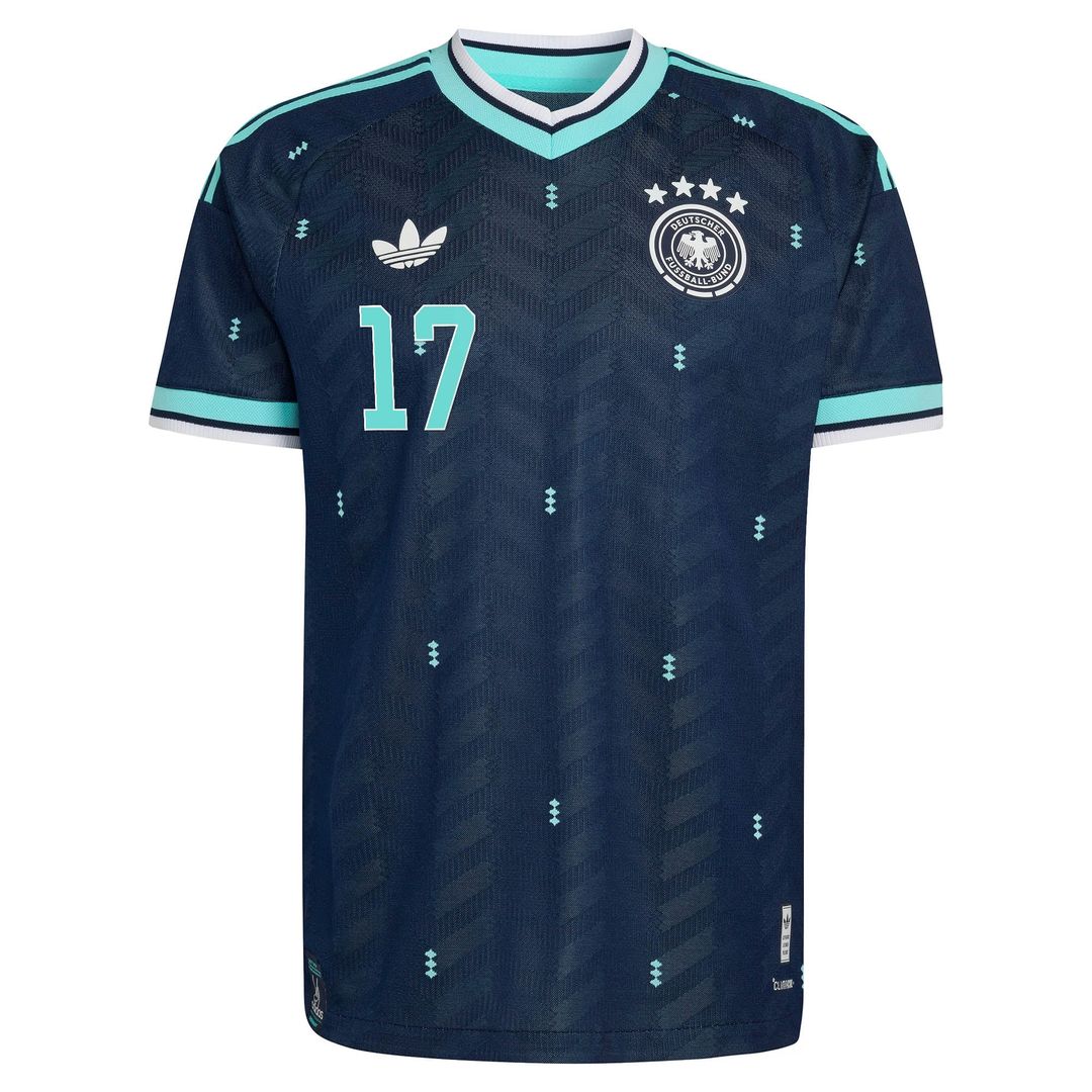 Florian Wirtz Germany National Team adidas 2026 Away On-Field Authentic Jersey - Navy