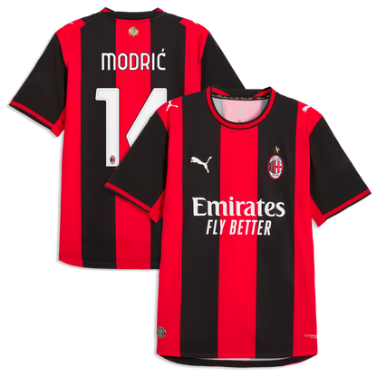 Luka Modrić AC Milan Puma 2026/27 Home On-Field Authentic Jersey - Black/Red