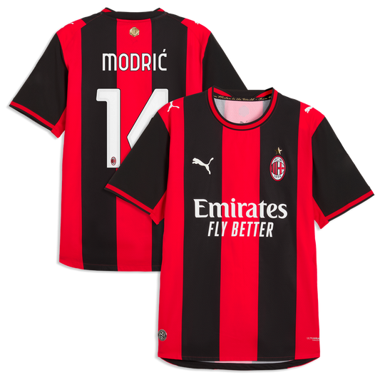 Luka Modrić AC Milan Puma 2026/27 Home On-Field Authentic Jersey - Black/Red