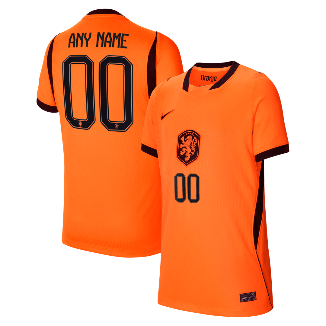 Netherlands National Team Nike Youth 2026 Home Stadium Replica Custom Jersey - Orange